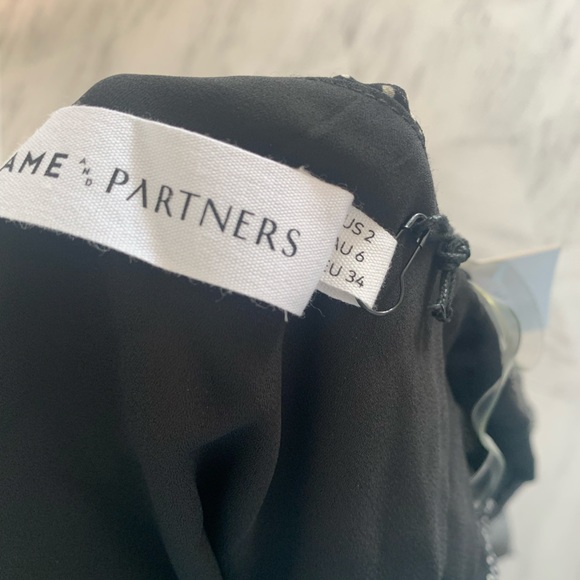 Fame and Partners- black and white polkadot wrap dress size 2 - Picture 4 of 4